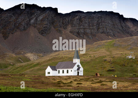 South Georgia, Grytviken, old Norwegian whaler’s church commissioned by CA Larsen Stock Photo