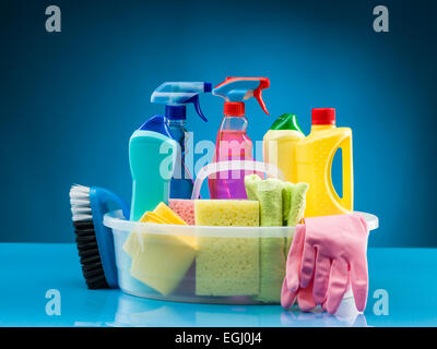 House cleaning products in basket. Stock Photo by ©Denisfilm 188400052