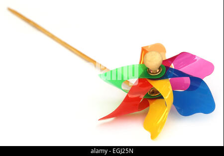 Pinwheel over white background Stock Photo