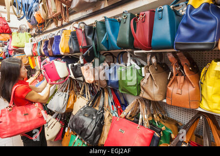 China, Hong Kong, Checkered Bags, full frame Stock Photo - Alamy