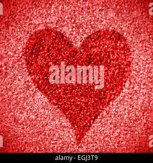 Grunge heart background made of abstract shapes. Stock Photo