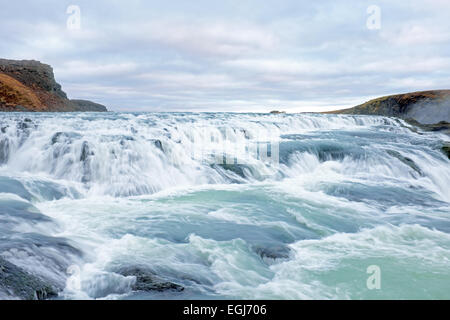 Gullfoss waterfall in Iceland Stock Photo