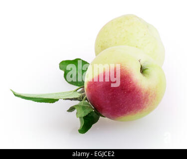 two apples isolated on white background Stock Photo
