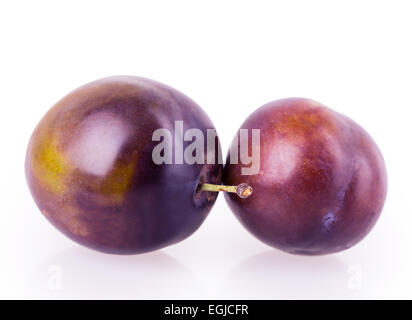 plum isolated on white background Stock Photo