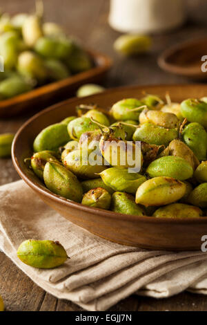 Organic Roasted Fresh Garbanzo Beans in a Bowl Stock Photo