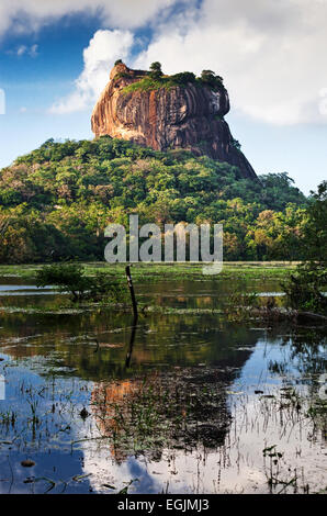 Sigiriya Lion Rock Fortress in Sri Lanka Stock Photo