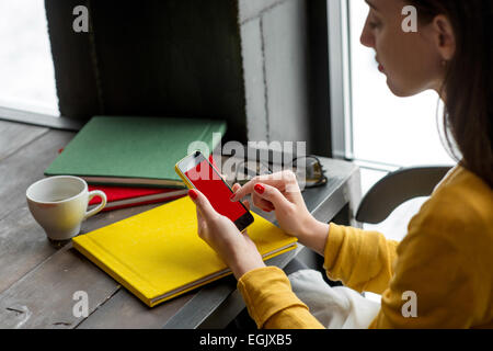 Using smart phone Stock Photo