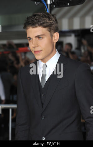 LOS ANGELES, CA - AUGUST 28, 2013: Nolan Gerard Funk at the world premiere of his movie 'Riddick' at the Regency Village Theatre, Westwood. Stock Photo