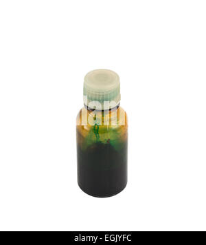 Vial of brilliant green antiseptic isolated Stock Photo