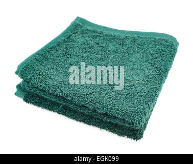 Folded terry towel isolated Stock Photo