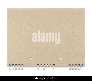 Back side of a notebook, isolated Stock Photo