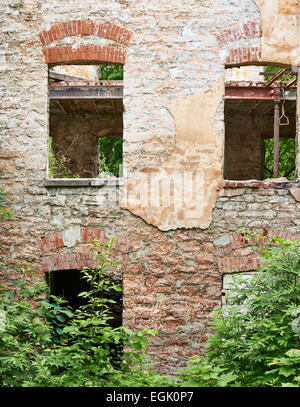 The facade of an abandoned building Stock Photo - Alamy