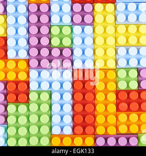 Surface covered with toy bricks Stock Photo