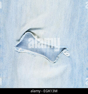 Light blue denim jeans fragment Stock Photo
