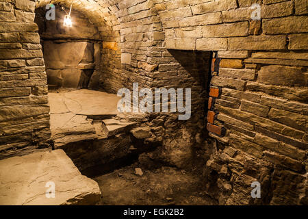 Sunbridge Wells, subterranean tunnel system,  Millergate, Bradford, West Yorkshire, UK. An underground development Stock Photo