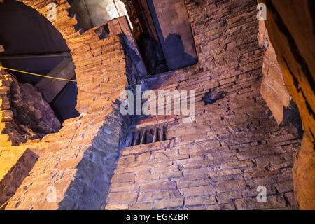 Sunbridge Wells, subterranean tunnel system,  Millergate, Bradford, West Yorkshire, UK. An underground development Stock Photo