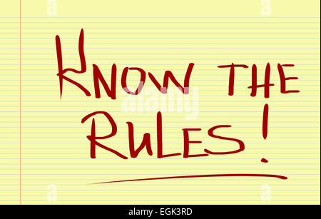 Know The Rules Concept Stock Photo