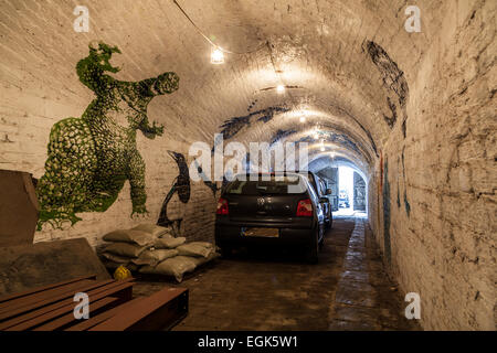 Sunbridge Wells, subterranean tunnel system,  Millergate, Bradford, West Yorkshire, UK. An underground development Stock Photo