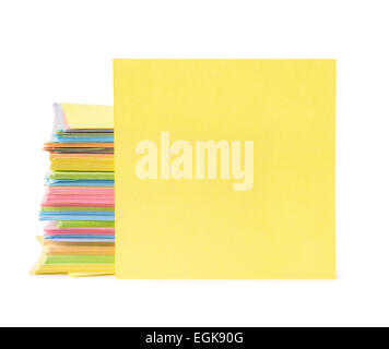 Sticky notes isolated on white Stock Photo