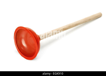 Rubber plunger isolated on white Stock Photo