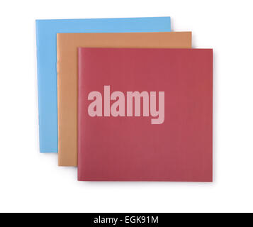 Three  booklets isolated on white Stock Photo