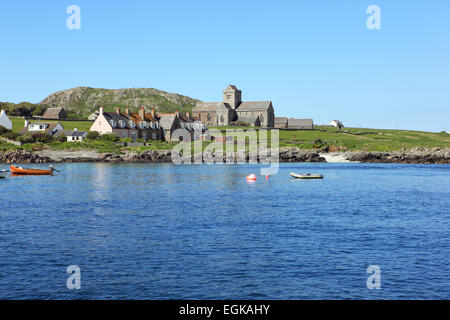 Iona Abbey on the Isle of Iona in the Inner Hebrides of Scotland Stock Photo