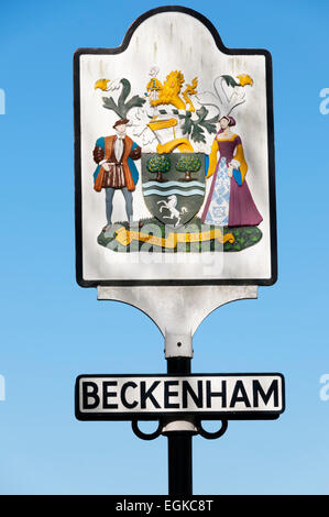 The town sign of the London suburb of  Beckenham, Kent. Stock Photo