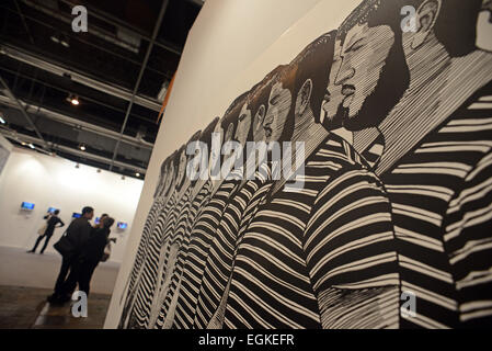 Madrid, Spain. 25th February, 2015. 34th edition of International Contemporary  Art Fair ARCOmadrid 2015, with 218 galleries from 29 countries taking part this year and Colombia as guest country of honour Credit:  Hal Beral / VWPics/Alamy Live News Stock Photo