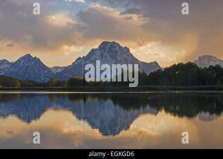 Sunset in the Grand Tetons. Stock Photo