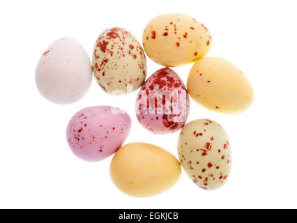 mini chocolate easter eggs cutout Stock Photo