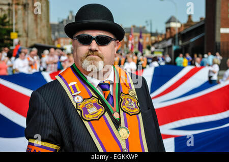 Belfast, Northern Ireland. 12th July 2013 - County Grand Marshal for Belfast District Orange Order Stock Photo