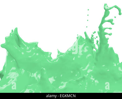 Pastel Green Paint Splatter Stock Photo