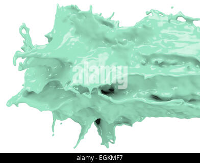 Pastel Green Paint Splatter Stock Photo