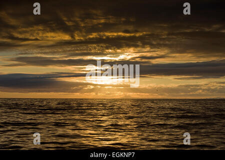 Sunset over Faxafloi bay, Reykjavik, Iceland Stock Photo