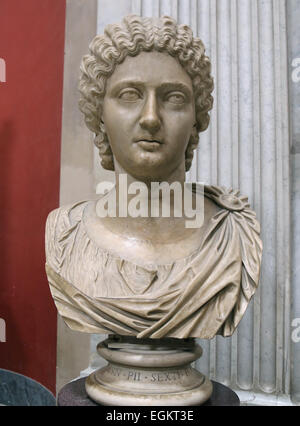 Bust of Julia Pia (Domna). (170AD-217AD). Empress and wife of Roman Emperor Lucius Septimius Severus and mother of Emperors Geta Stock Photo