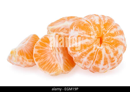 tangerine peeled Stock Photo