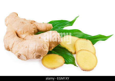 ginger fresh root spice Stock Photo