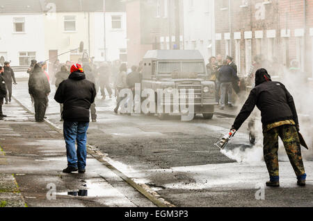 Belfast, Northern Ireland. 18 Dec 2014 - Filming continues for U2's music video for the song 'Every Breaking Wave'. Stock Photo