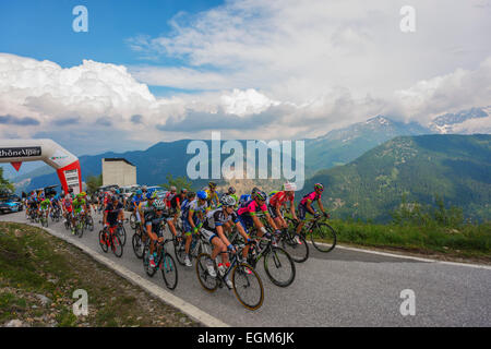 Europe, Switzerland, Criterium du Dauphine 2014 professional bike race Stock Photo