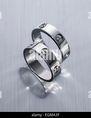 Two Silver Rings Stock Photo