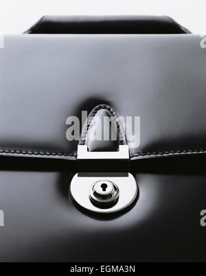Black Briefcase, Detail, Low Angle View Stock Photo