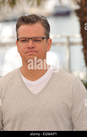 CANNES, FRANCE - MAY 21, 2013: Matt Damon at photocall for his movie 'Behind the Candelabra' at the 66th Festival de Cannes. Stock Photo