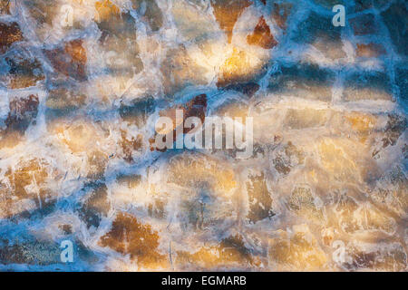 brown stone wall with shadow Stock Photo