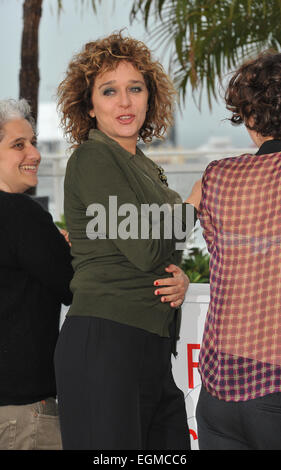 CANNES, FRANCE - MAY 18, 2013: Valeria Golino at photocall for her movie 'Miele' at the 66th Festival de Cannes. Stock Photo