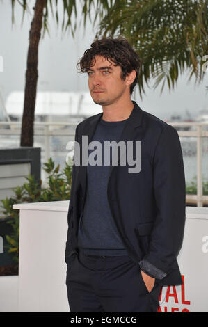 CANNES, FRANCE - MAY 18, 2013: Riccardo Scamarcio at photocall for his movie 'Miele' at the 66th Festival de Cannes. Stock Photo