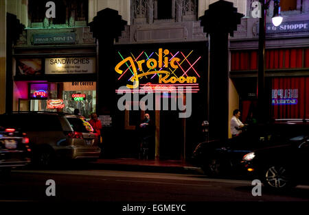 The Frolic Room bar and neon sign on Hollywood Boulevard in Hollywood, CA, UA Stock Photo