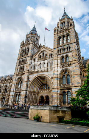 LONDON, UK - MAY 14, 2012: People visit Natural History Museum in London. With more than 4.1 million annual visitors it is the 4 Stock Photo