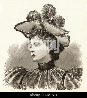 Victorian woman fashion illustration circa 1895 Stock Photo: 79242766 ...