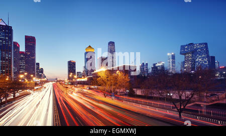 Beijing skyline at the central business district. Stock Photo