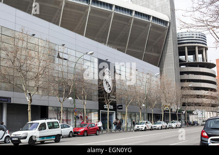 Real Madrid stadium Bernabeu club shop football Stock Photo
